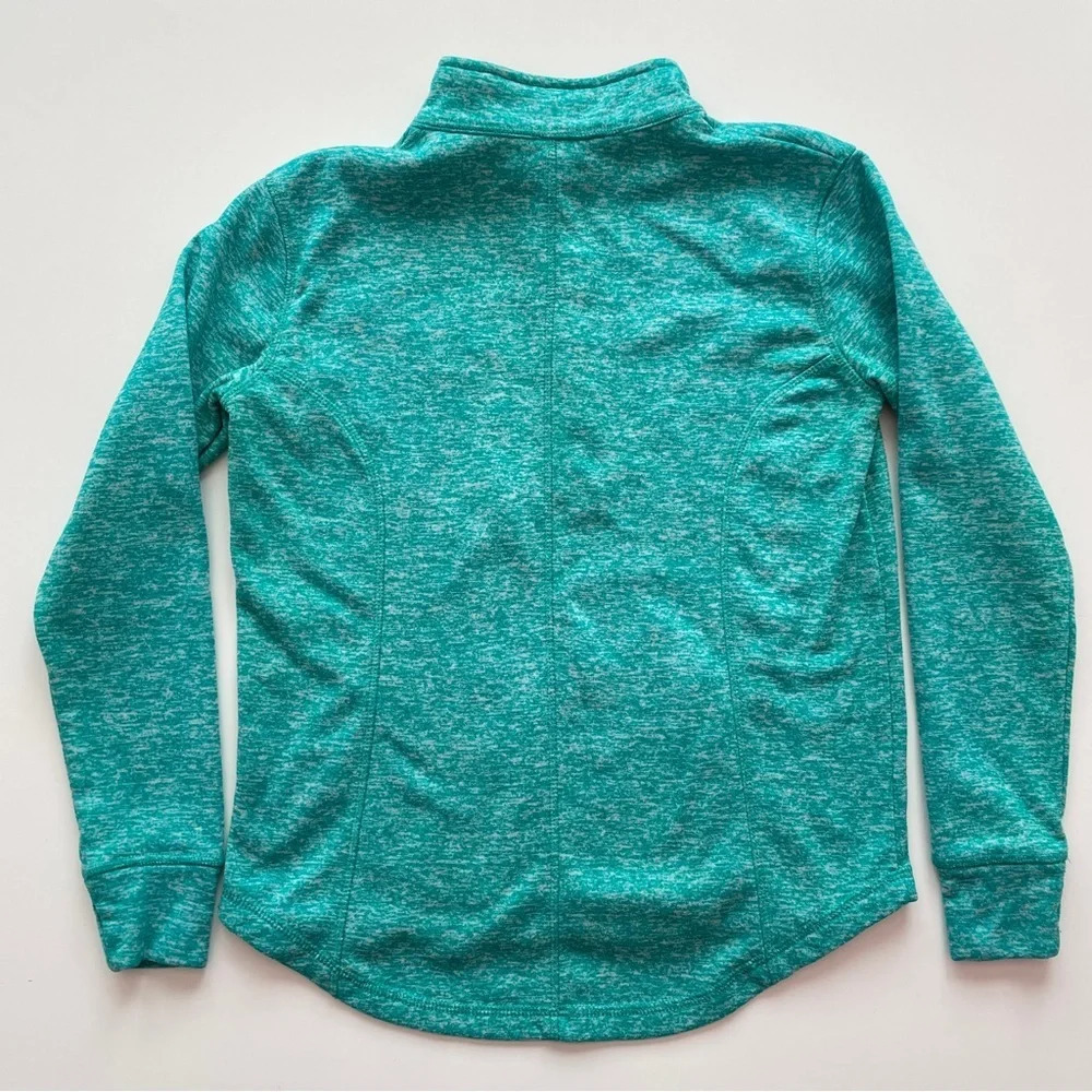 Coconut Creek Trading Co. Green Blue Turquoise Neon Quarter Zip Kanga Pocket - Picture 10 of 13